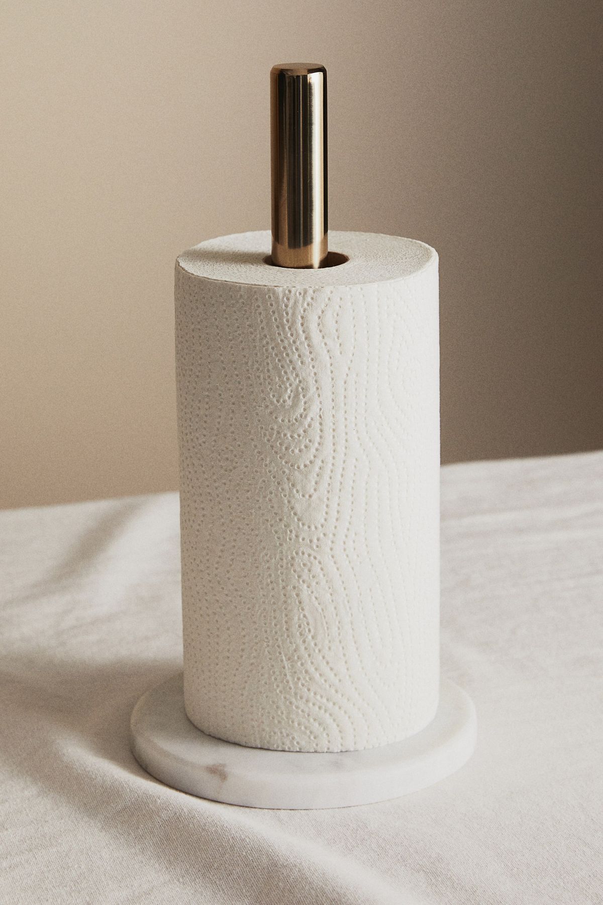 Elegant Marble & Gold Paper Towel Holder