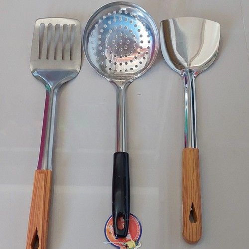 Kitchen Utensil Set | Stainless Steel Spatula Skimmer