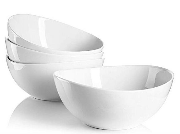 White Ceramic Bowls Set of 4 | Multi-purpose