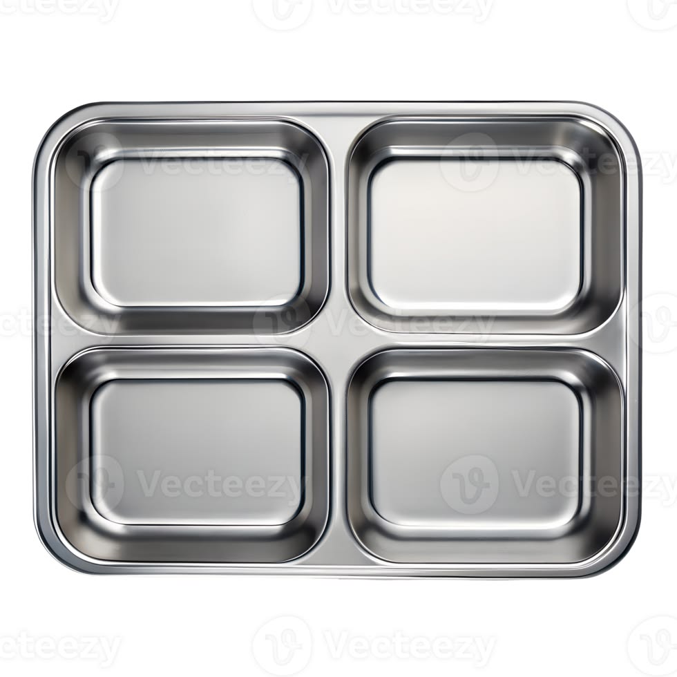 Stainless Steel 4 Compartment Thali Plate