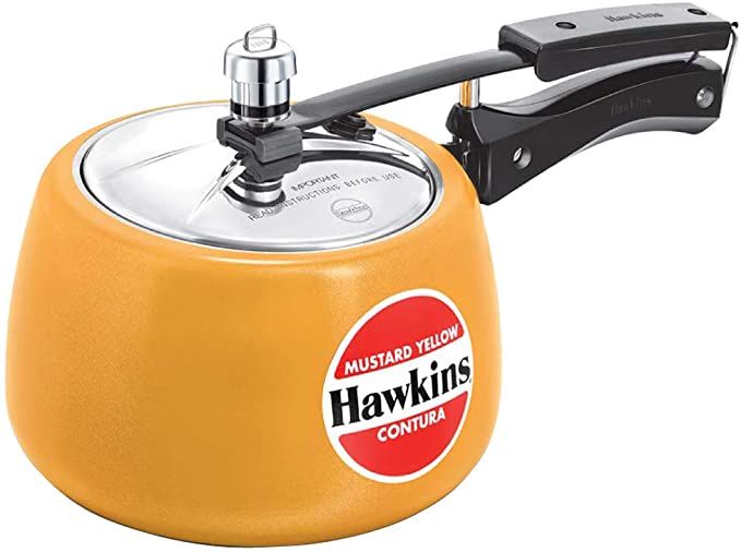 Hawkins Contura Pressure Cooker Mustard Yellow 3L