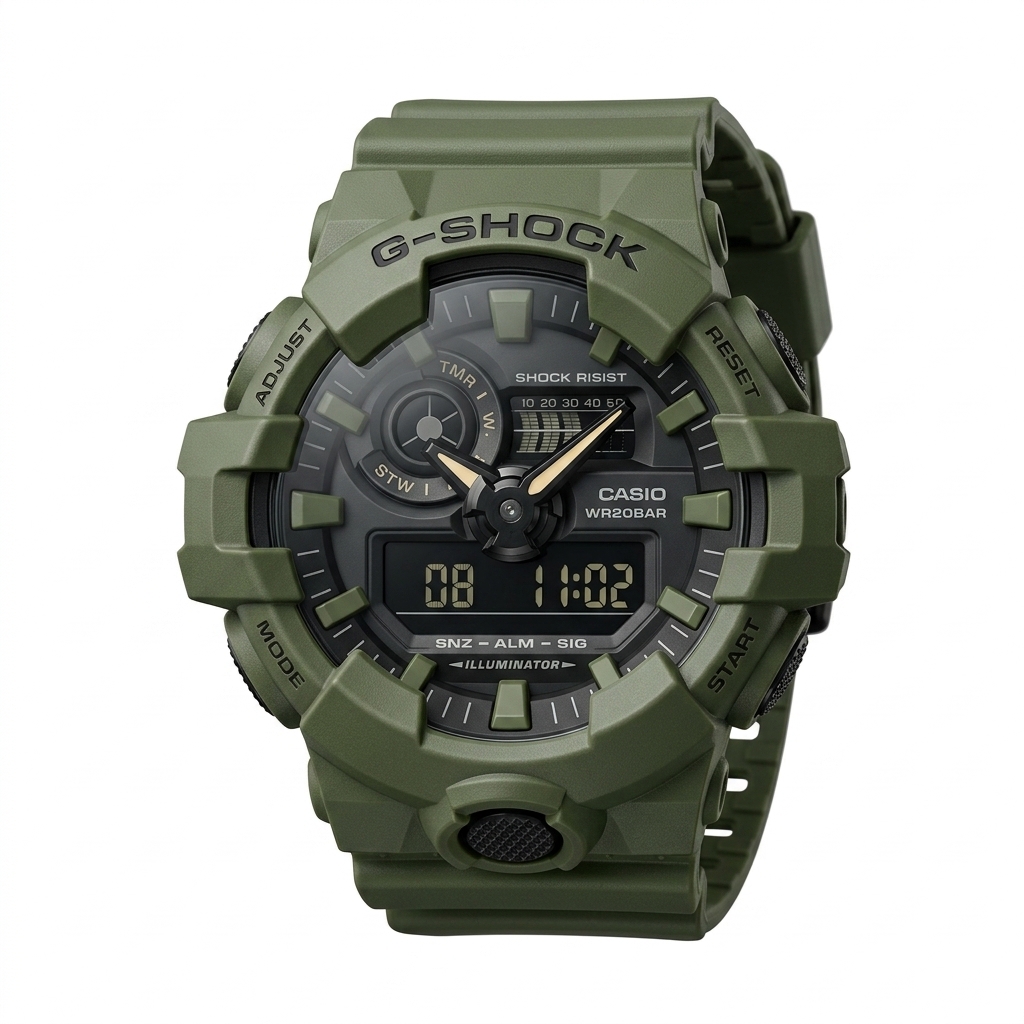 Casio G-Shock Olive Green Analogue-Digital Watch