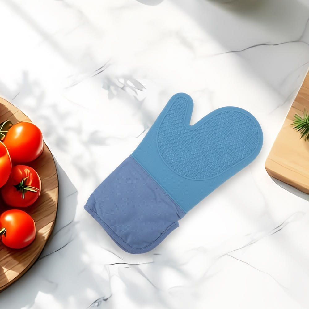 Heat Resistant Silicone Oven Mitt for Kitchen Baking