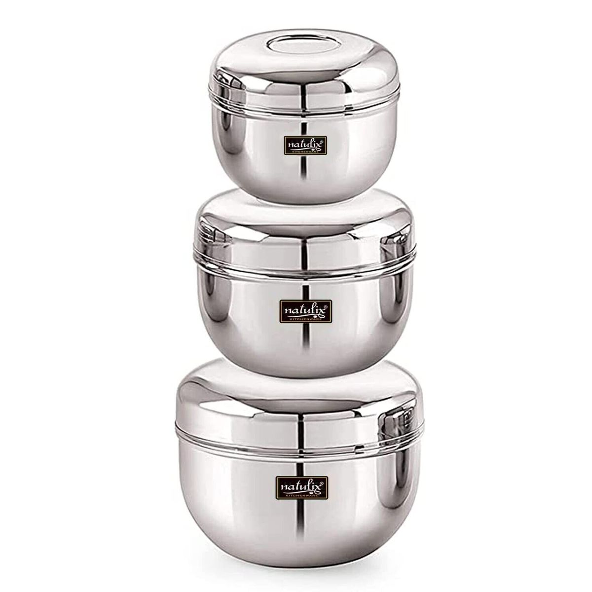 Stainless Steel Lunch Box Set (3 Pcs)