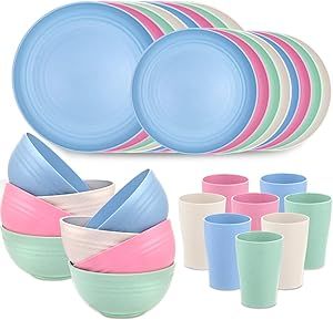 Pastel Dinnerware Set - Plates, Bowls, Cups