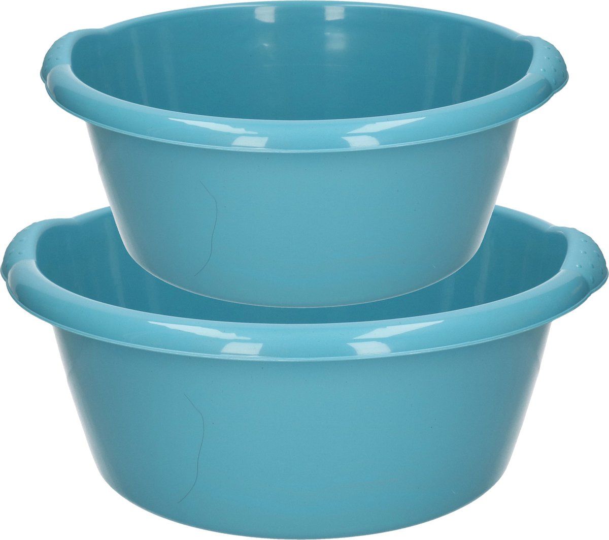 Set of 2 Plastic Wash Basins for Home Use