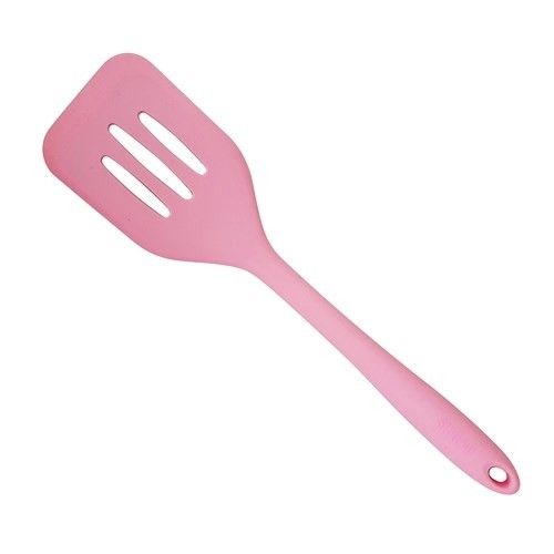 Pink Silicone Slotted Spatula for Cooking