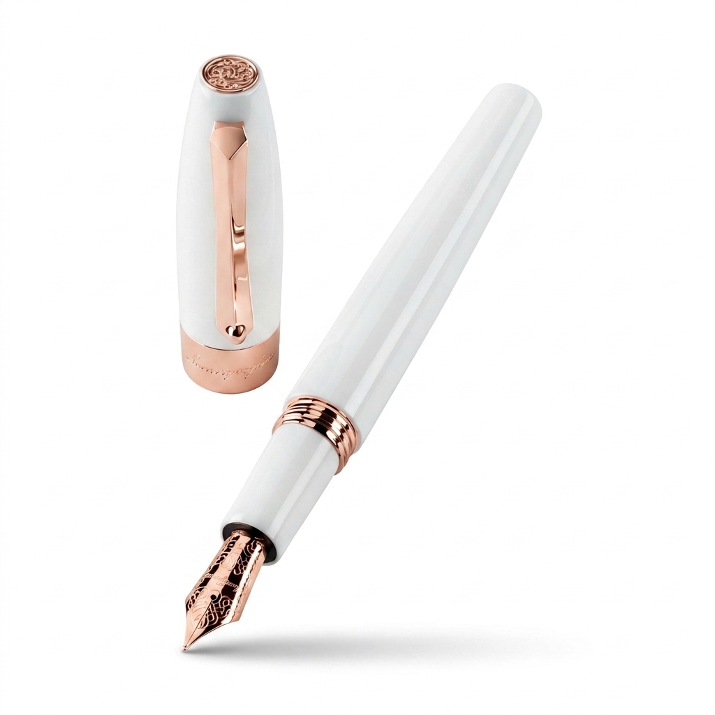 Montegrappa Elmo 01 White Rose Gold Fountain Pen