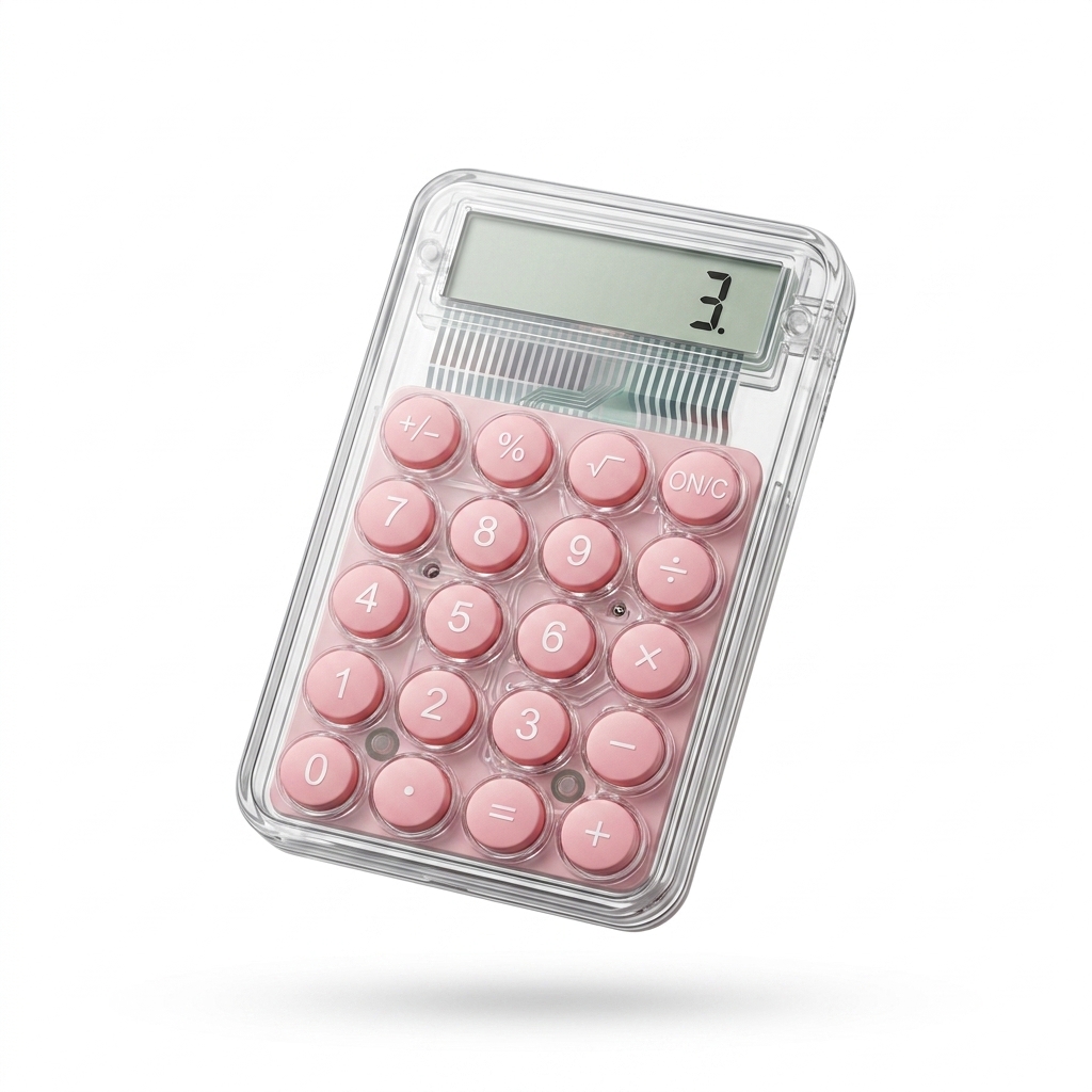 Stylish Clear Basic Calculator for Office & School