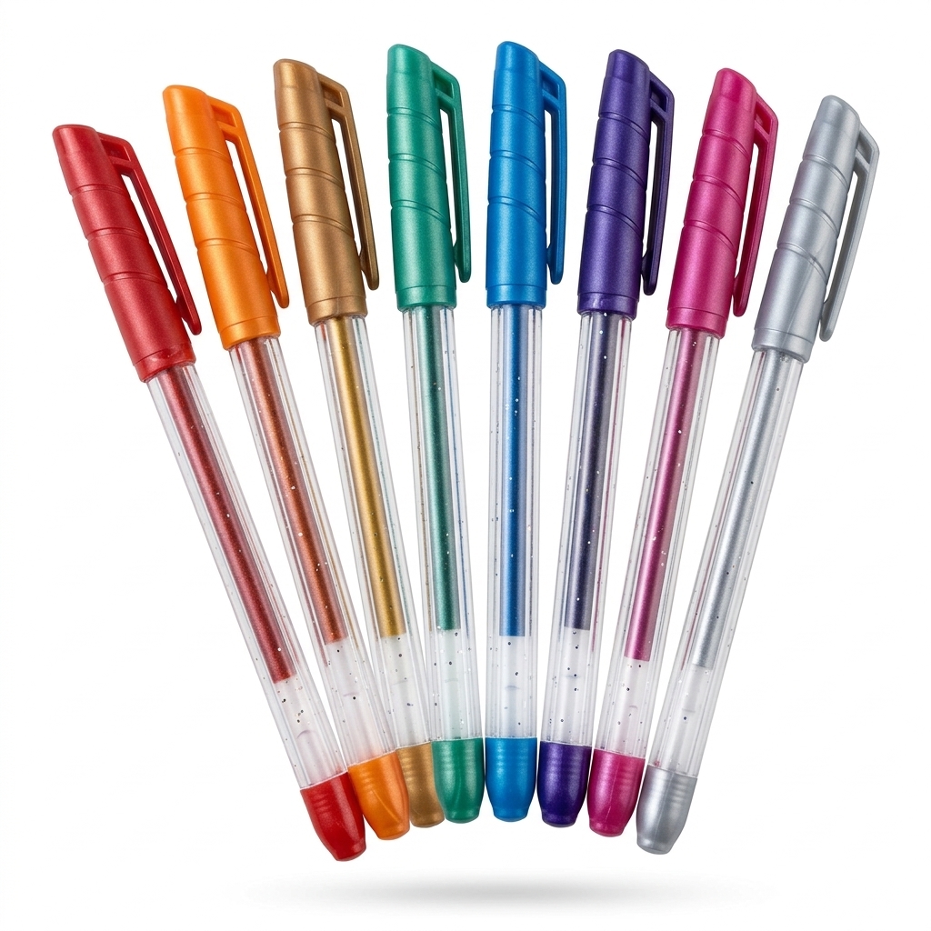 8 Pcs Multi-Color Glitter Gel Pens Set