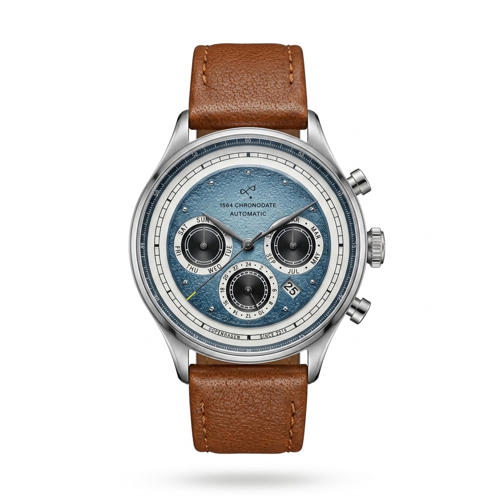 Stylish Blue Dial Men's Automatic Look Watch