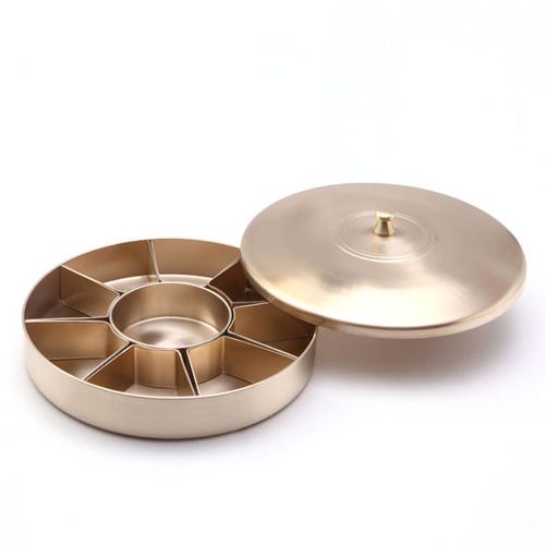 Brass Masala Box with 9 Compartments | Kitchen Storage