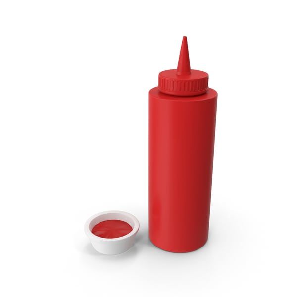Red Plastic Squeeze Bottle for Ketchup & Sauces