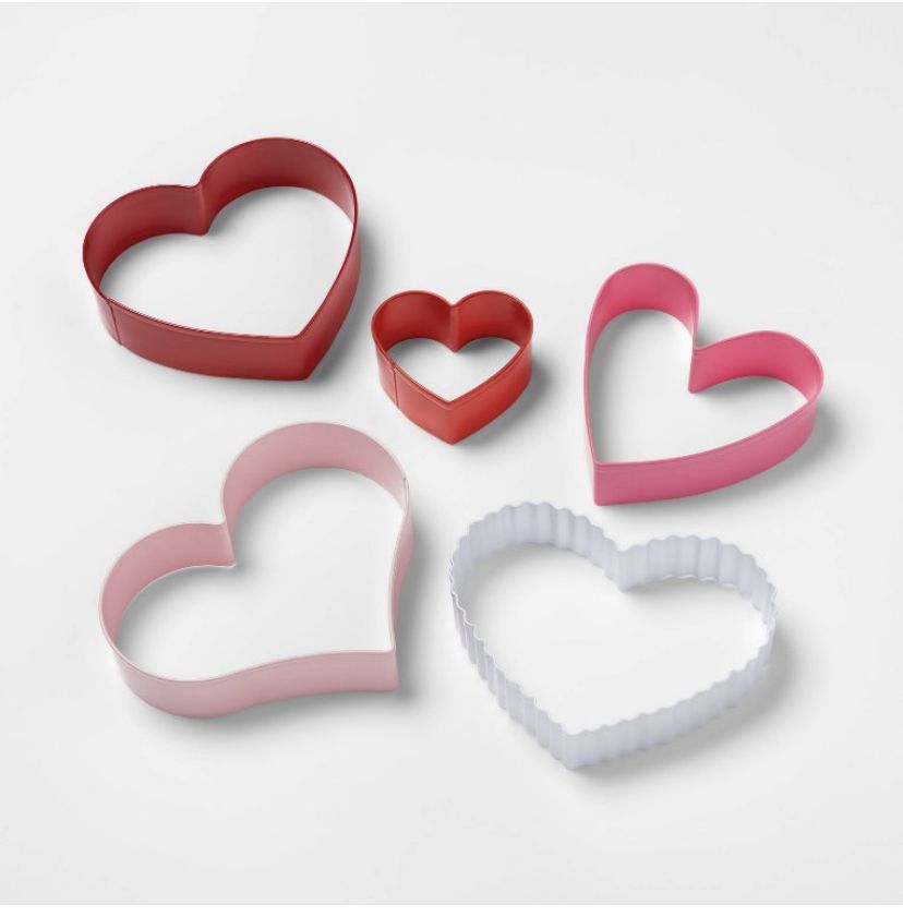 Heart Cookie Cutter Set of 5 for Baking