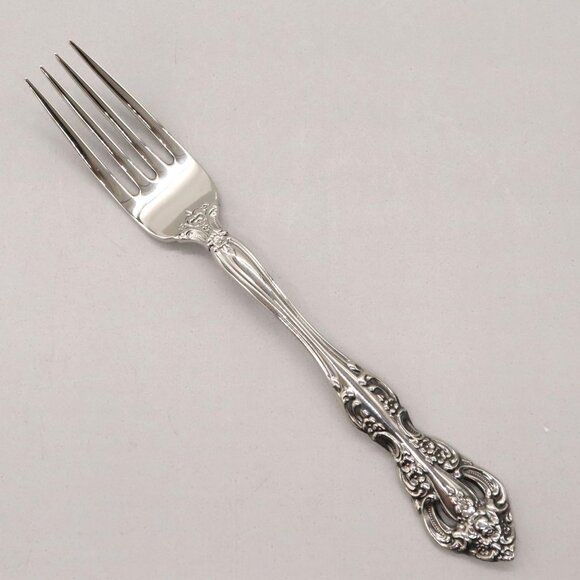 Elegant Ornate Silver Finish Dinner Fork