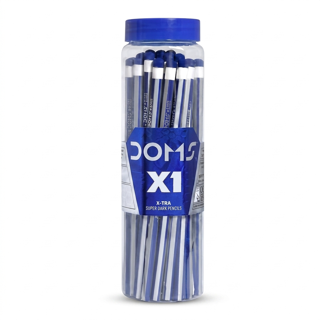 DOMS X1 X-TRA Super Dark Pencils 100 Pcs Jar
