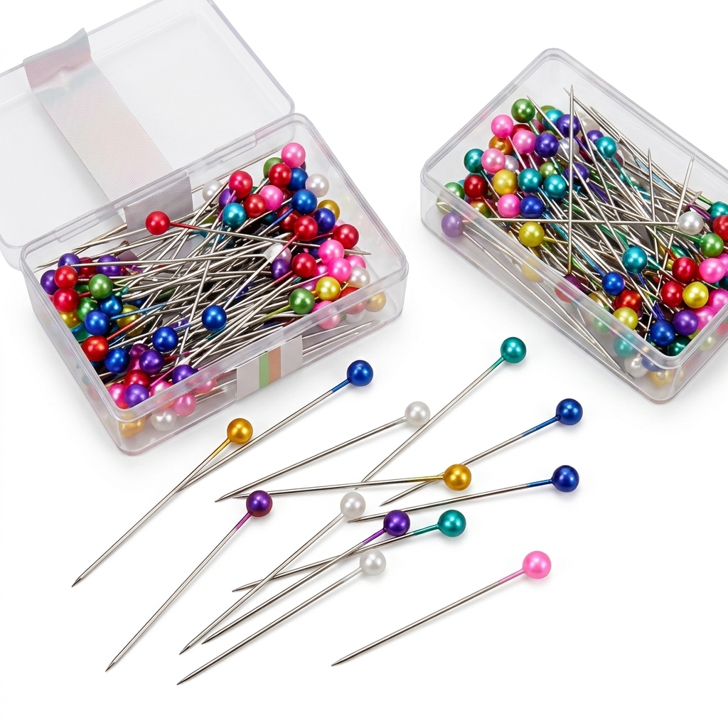 Pearl Head Sewing Pins Multi-color (2 Boxes)