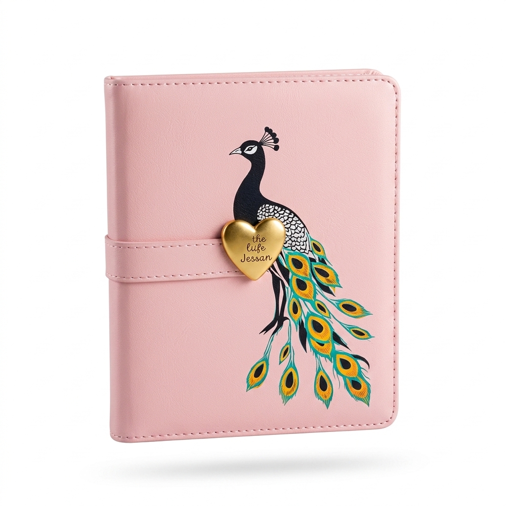 Peacock Design Journal Diary with Clasp | Notebook