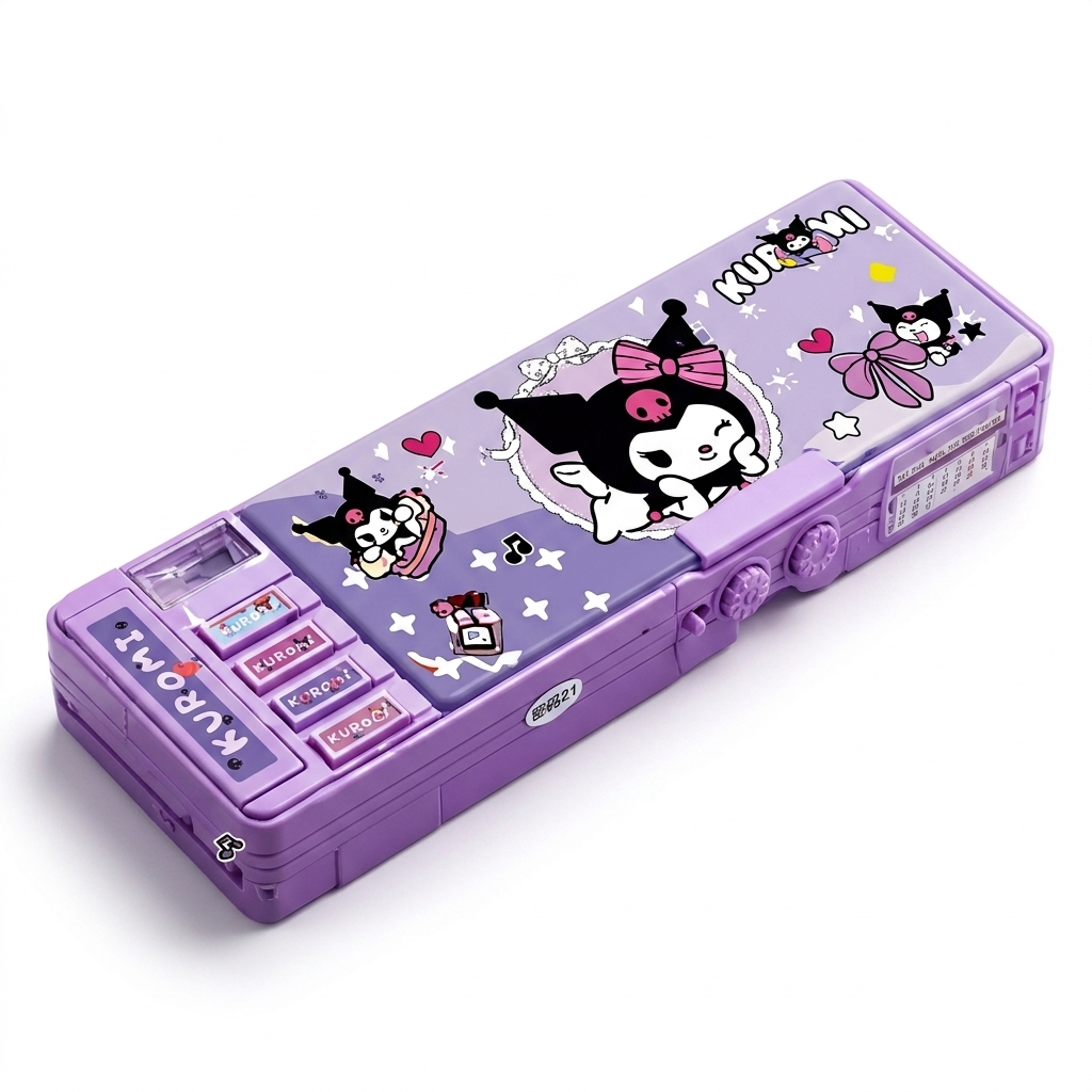 Cute Kuromi Pop-Up Pencil Box for School Kids