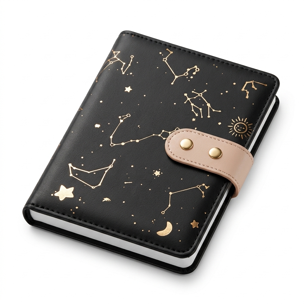 Celestial Faux Leather Diary A5