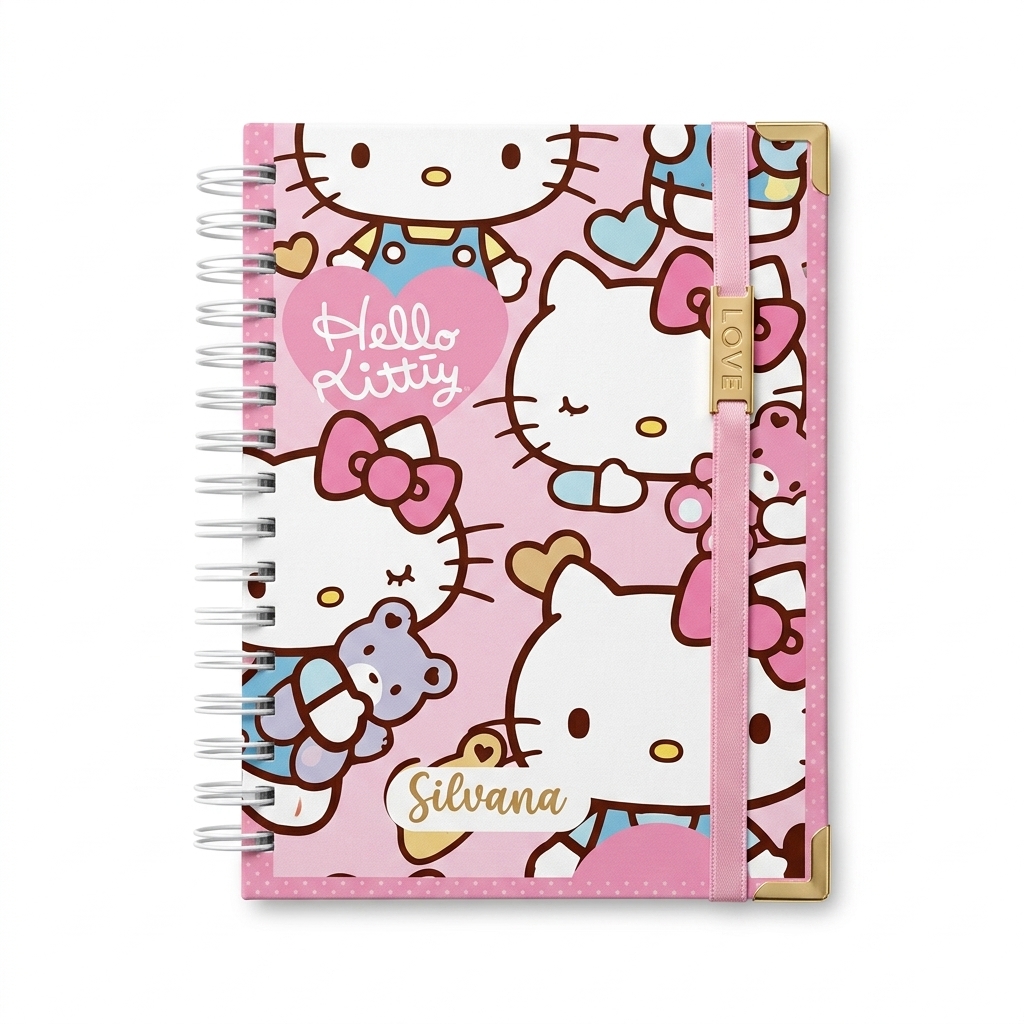Hello Kitty Spiral Diary Notebook Planner