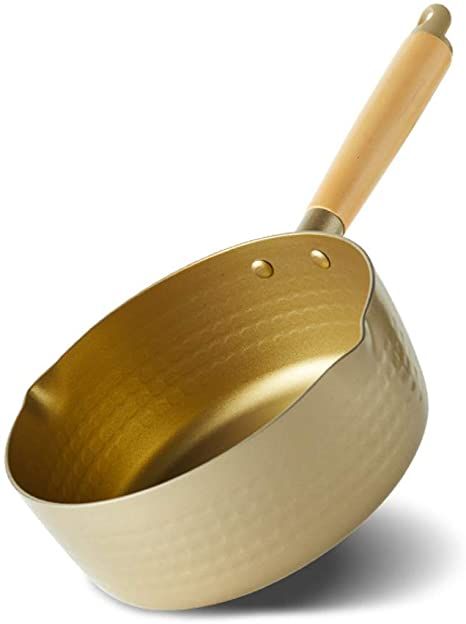Hammered Brass Finish Saucepan | Kitchen Cookware