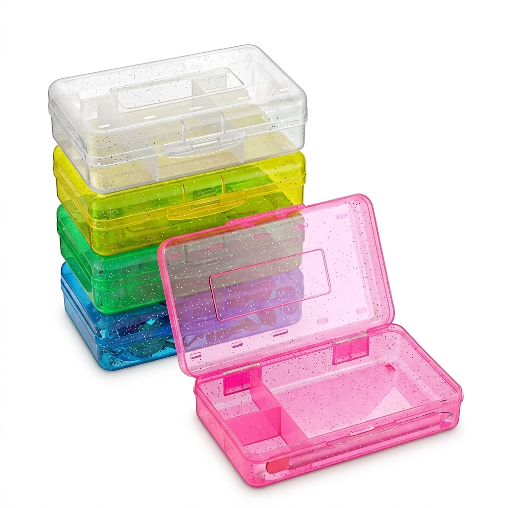 Glitter Multipurpose Storage Box for Stationery
