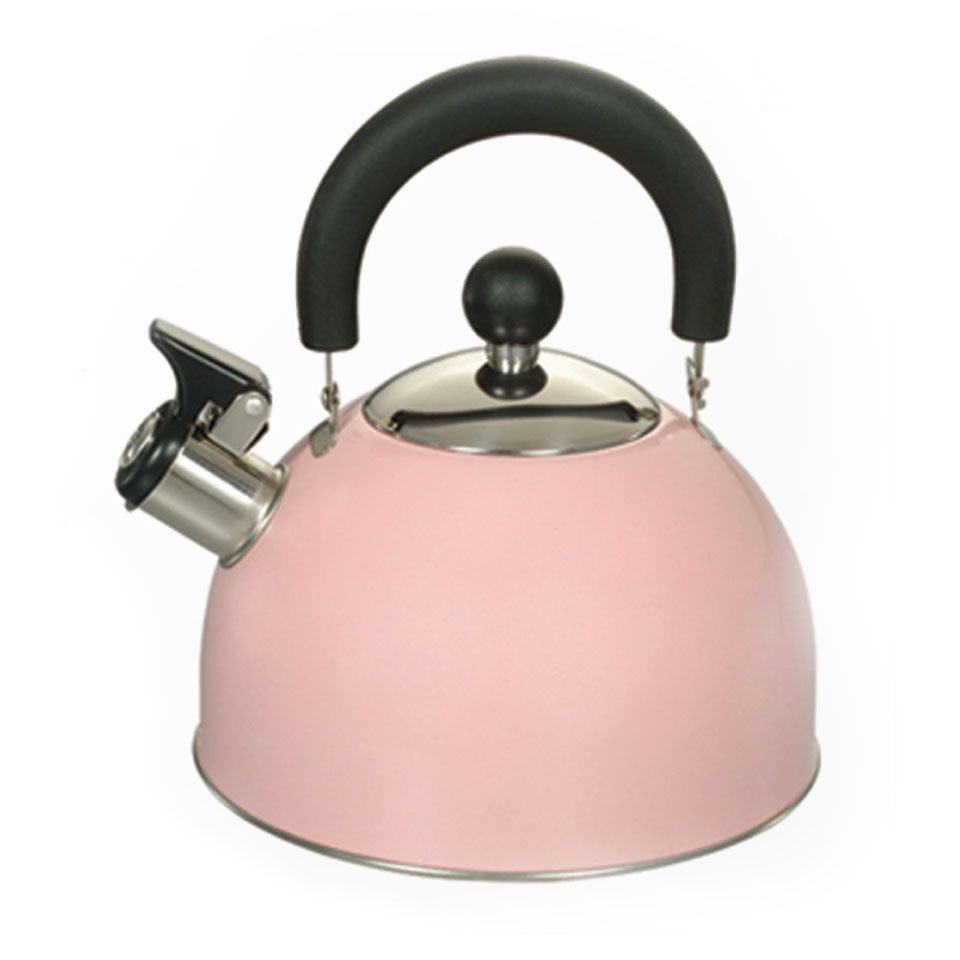 Pink Whistling Stovetop Tea & Coffee Kettle