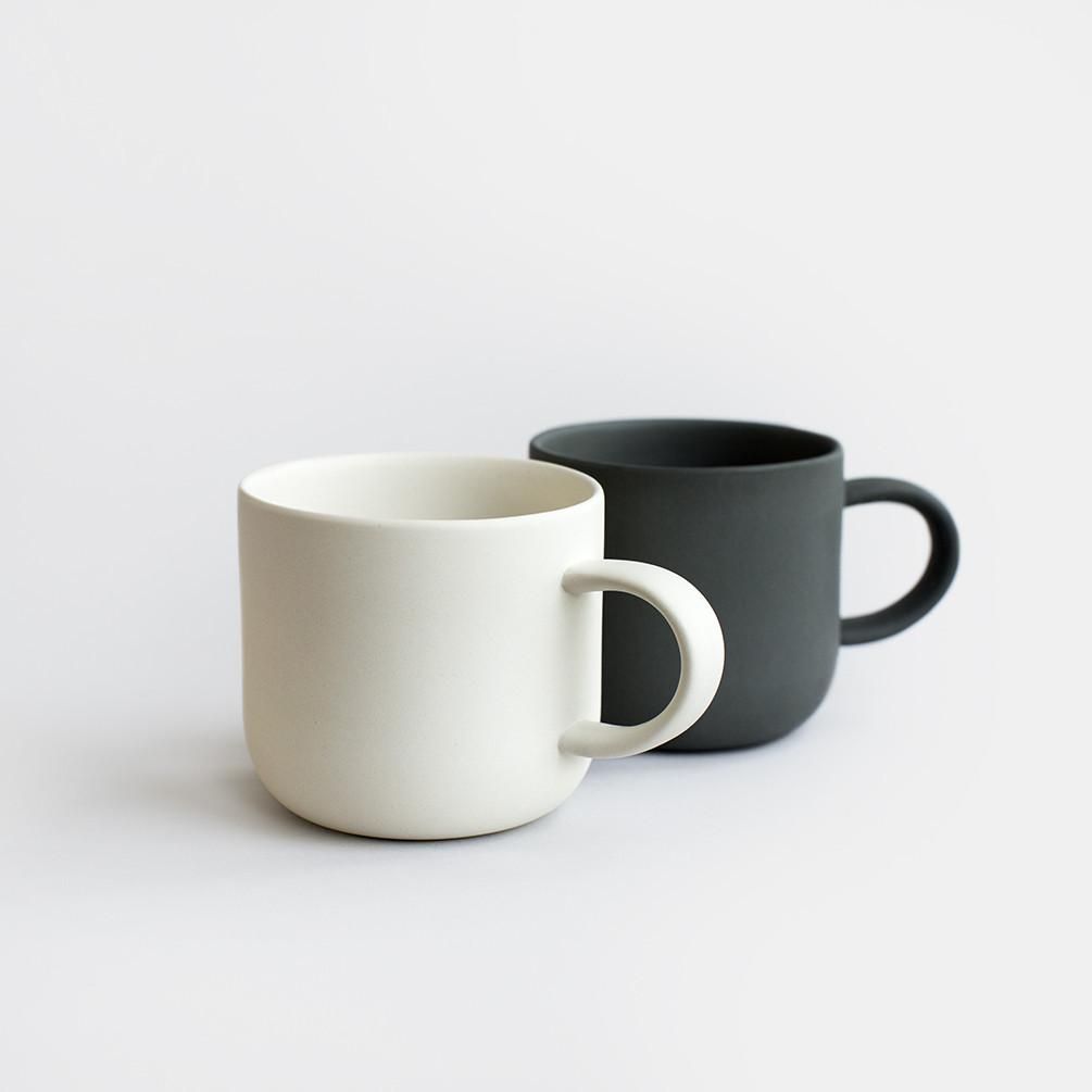 Ceramic Coffee Mugs Set (2) | Matte Finish Drinkware