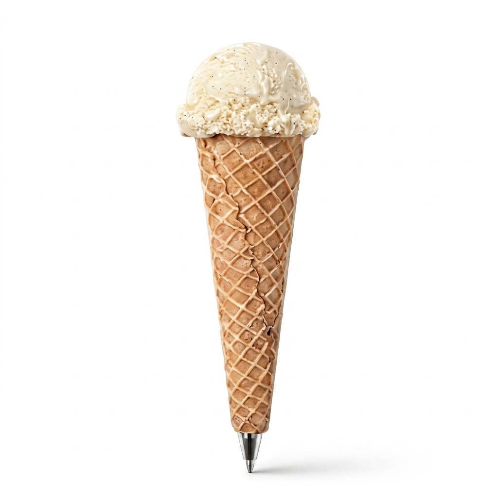 Vanilla Ice Cream Cone Ballpoint Pen
