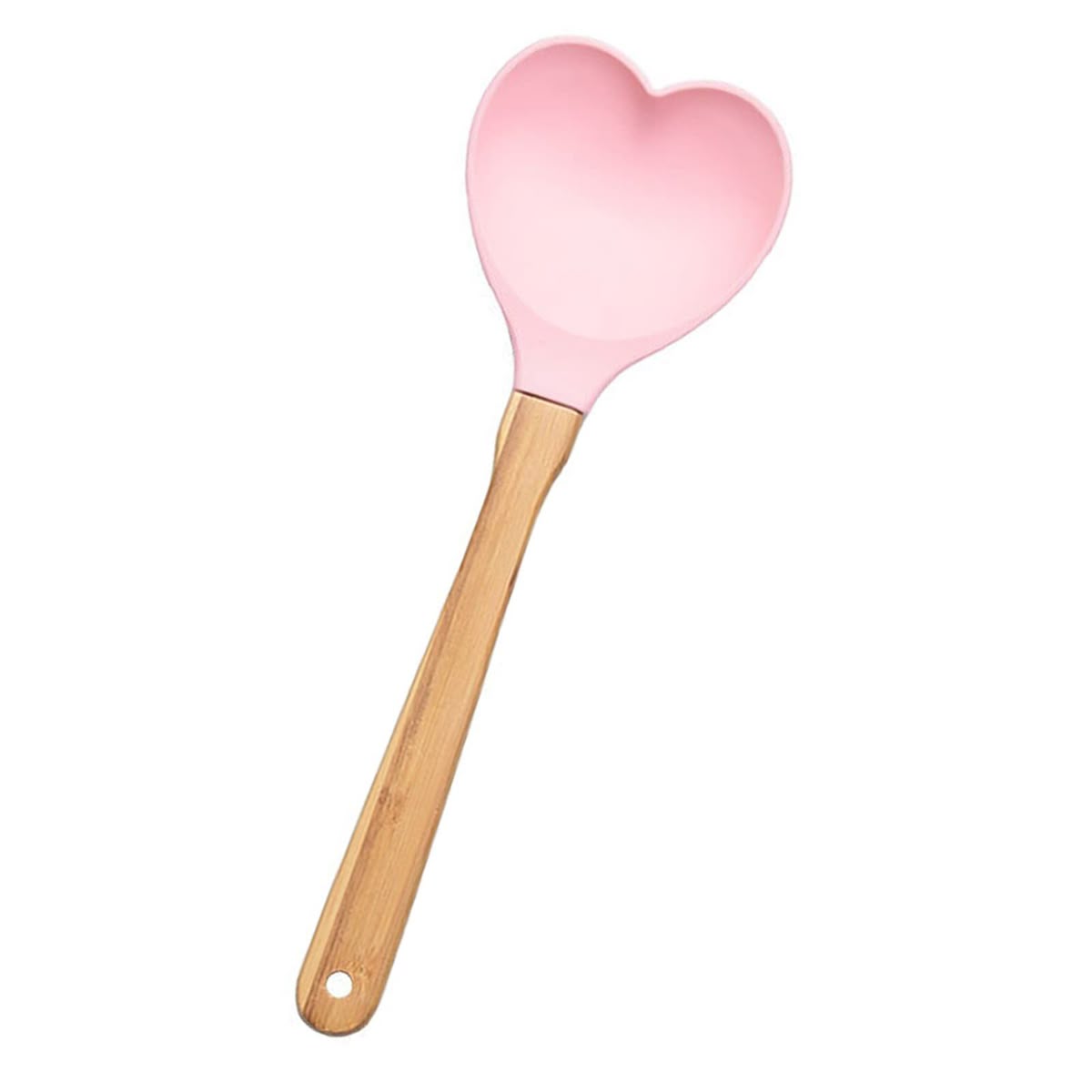 Heart Silicone Spatula with Wooden Handle