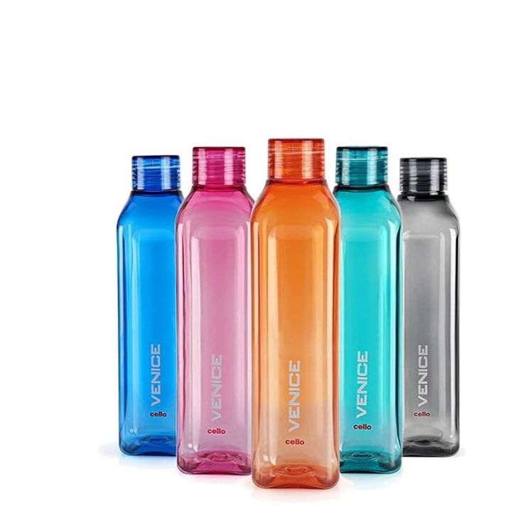 Cello Venice 1L Plastic Water Bottle Set of 5