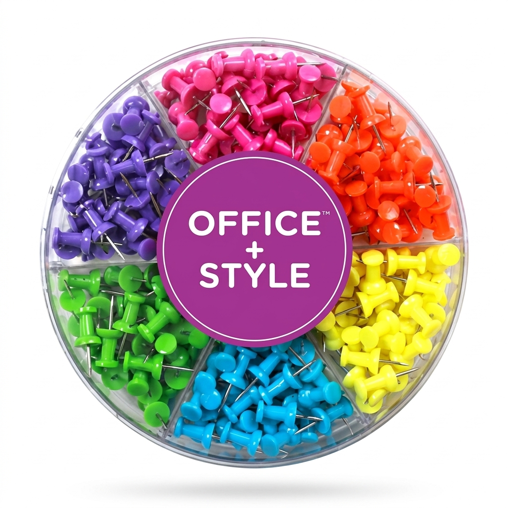 Multicolor Push Pins Set | Office & School Supplies