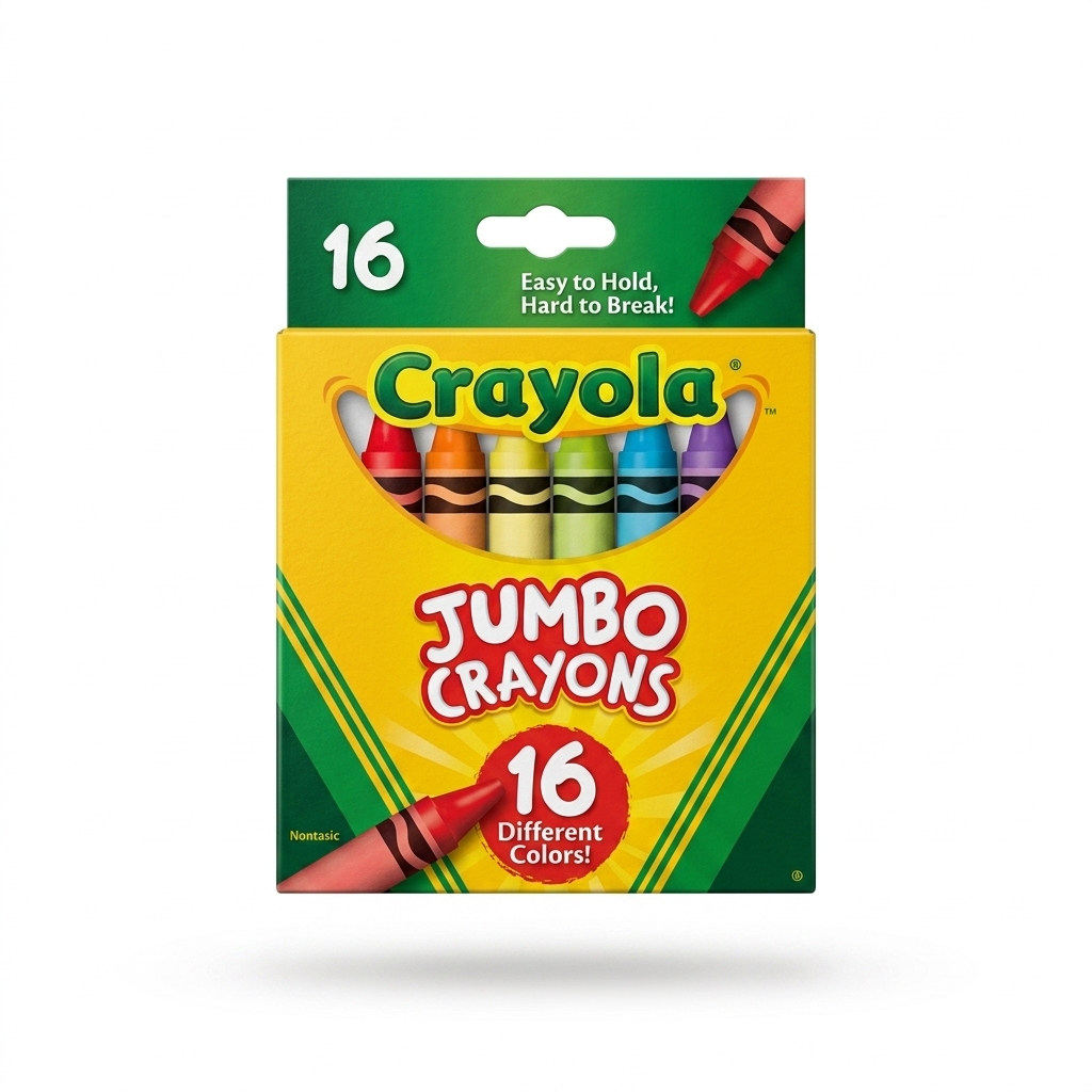 Crayola Jumbo Crayons 16 Colors | Easy Hold
