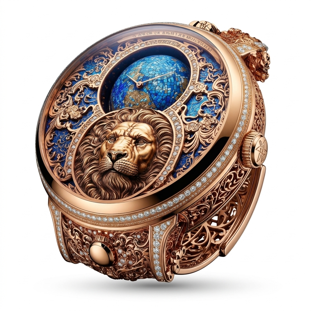 Royal Lion Head Designer Watch