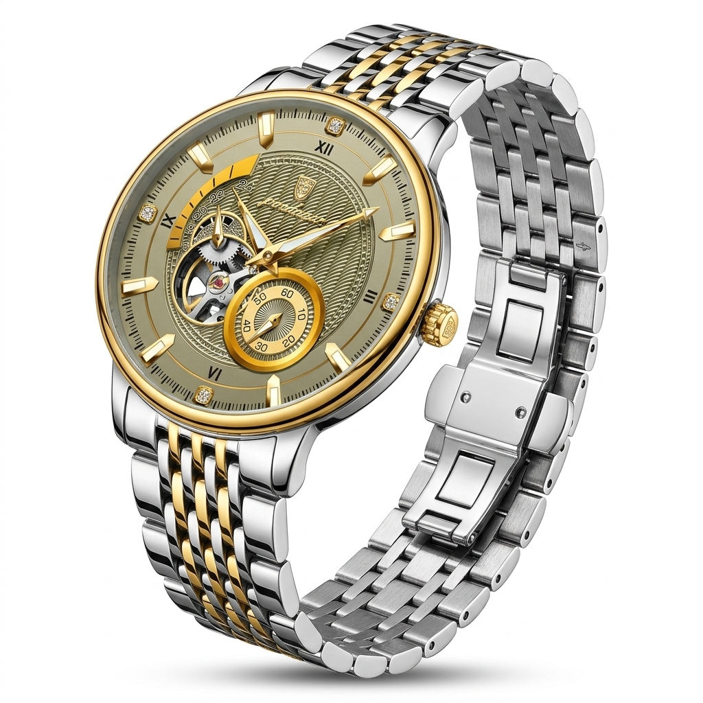 Men's Mechanical Two-Tone Watch