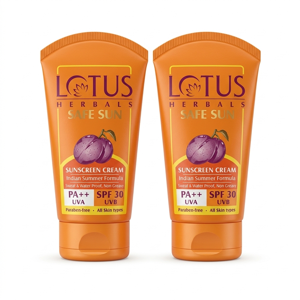 Lotus Herbals Safe Sun SPF 30 Sunscreen Cream (2x50g)