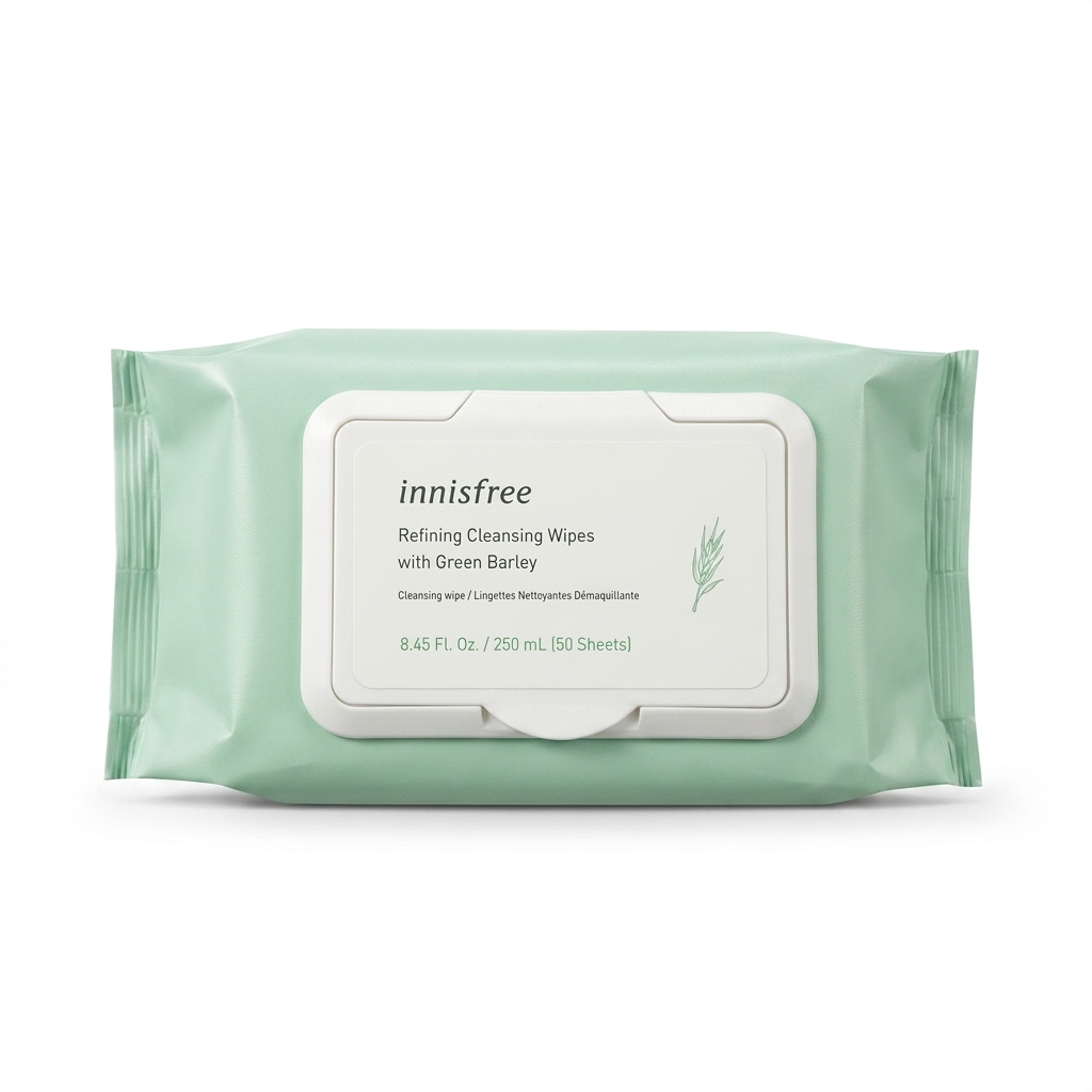 Innisfree Green Barley Cleansing Wipes 50 Sheets
