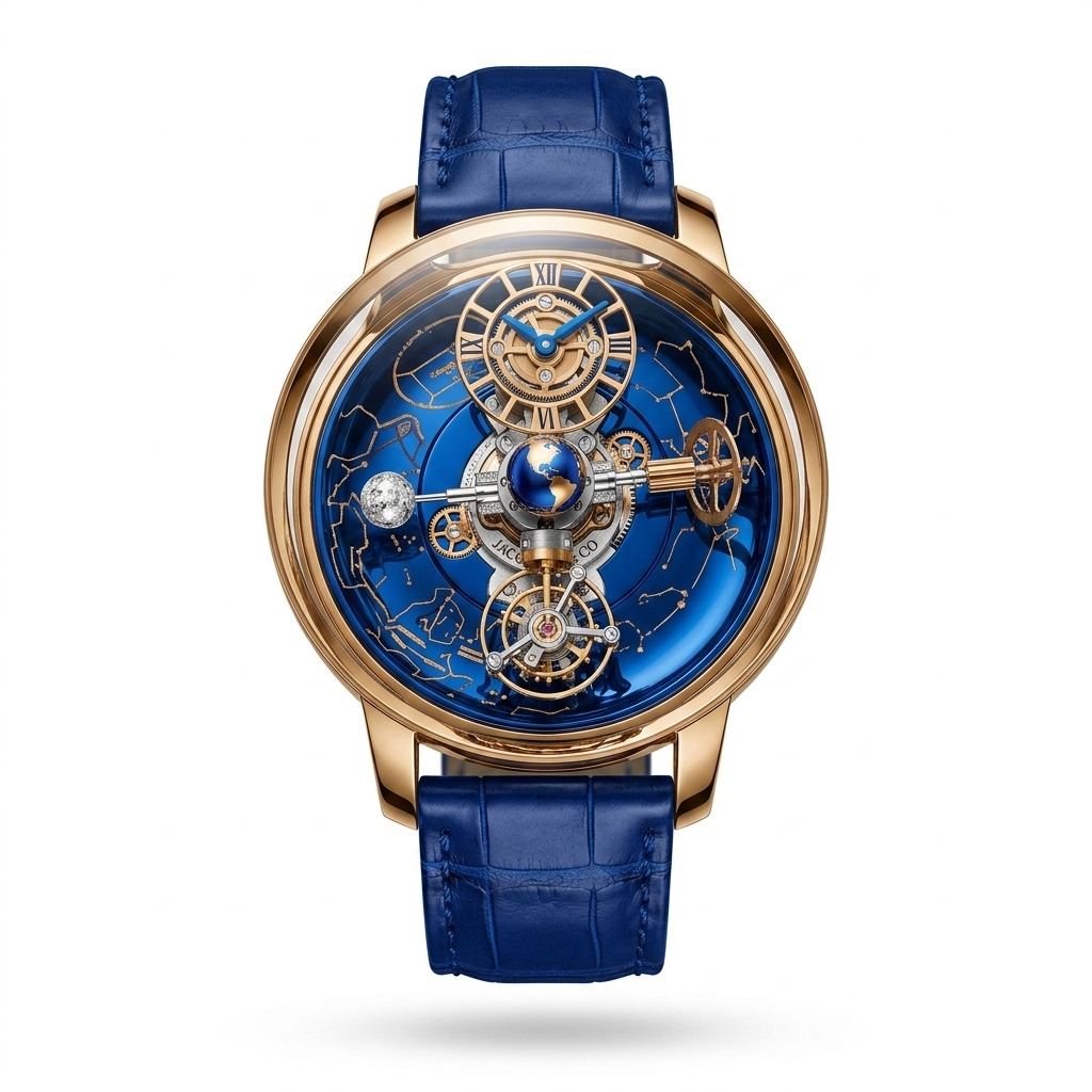 Astronomia Style Blue Dial Mechanical Watch