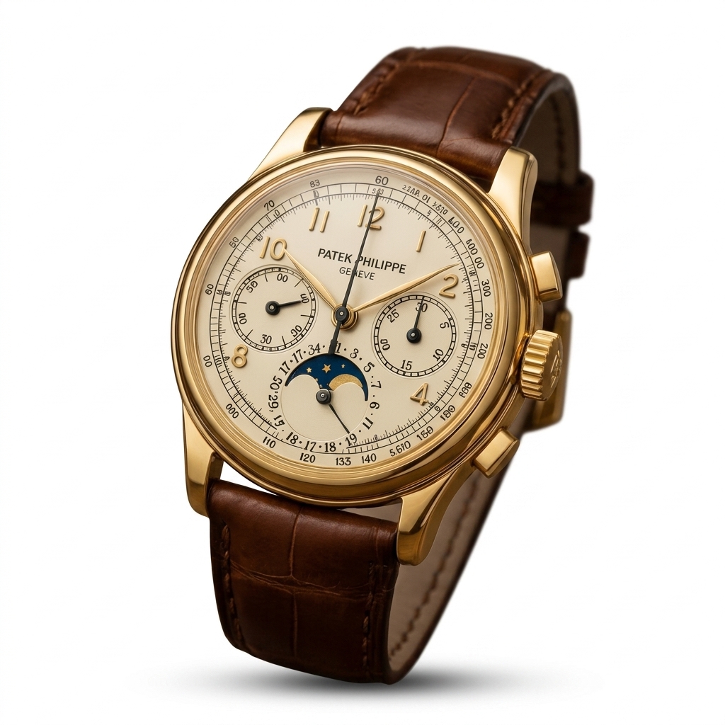 Men's Classic Analog Watch with Moon Phase