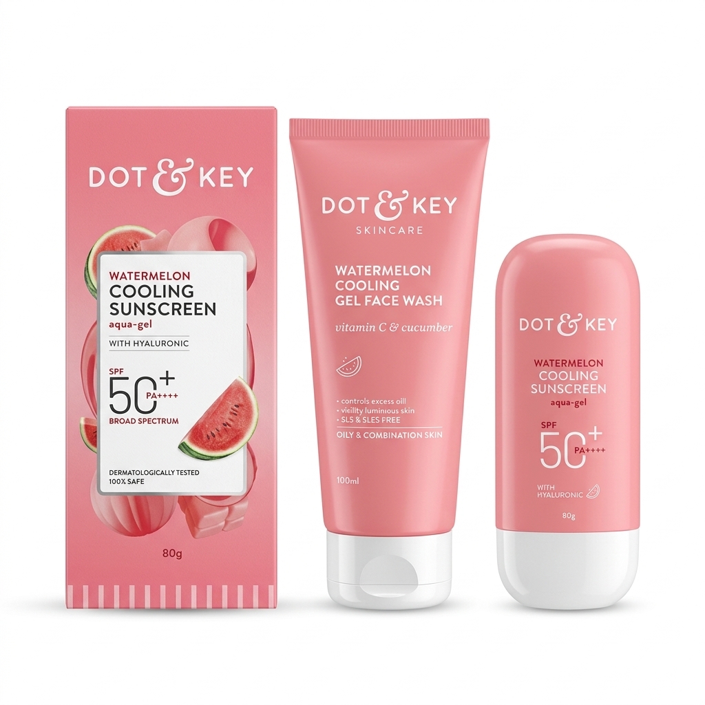 Dot & Key Watermelon Sunscreen & Face Wash Combo