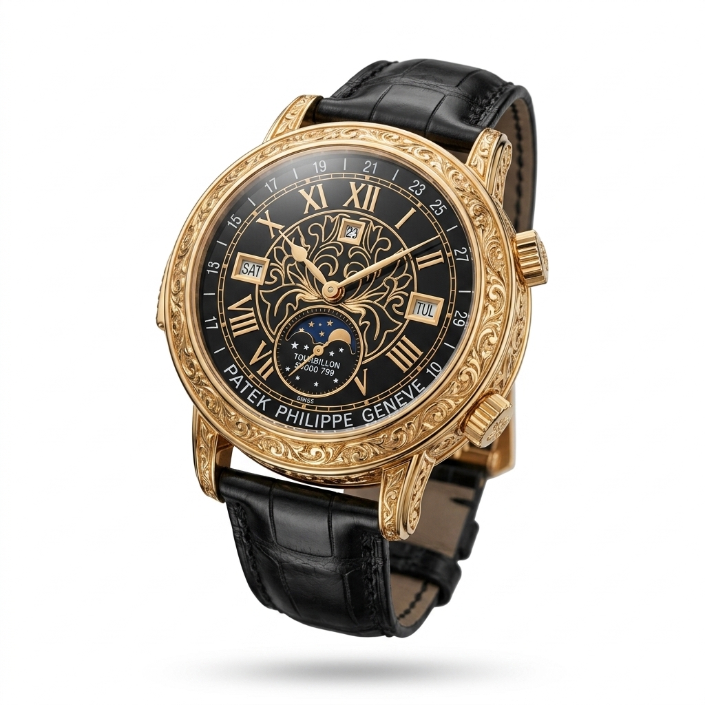 Premium Engraved Men's Analog Watch