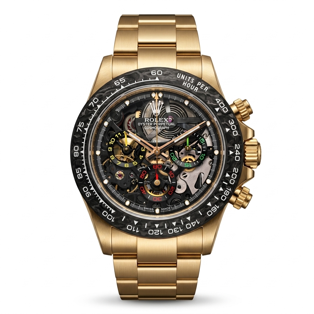 Rolex Daytona Gold Skeleton Automatic Watch