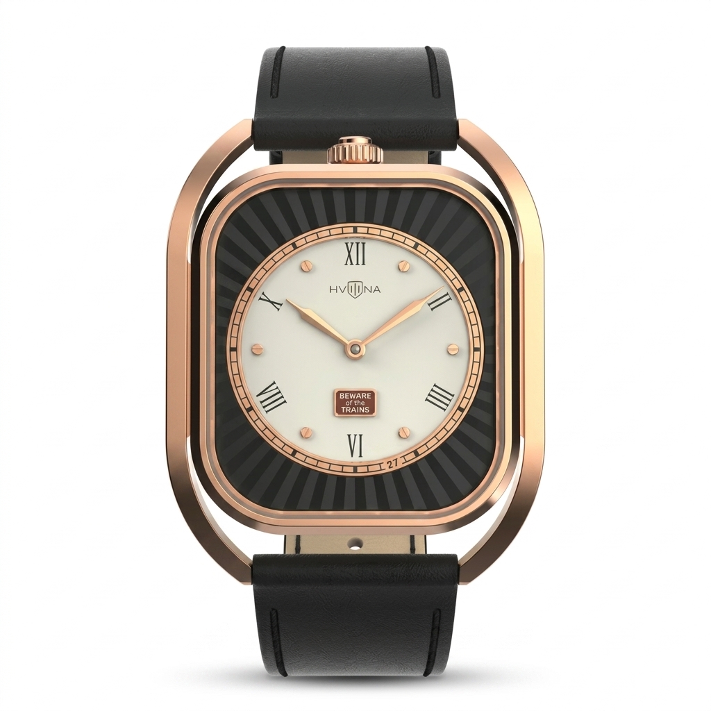 Stylish Rose Gold Square Dial Watch for Men
