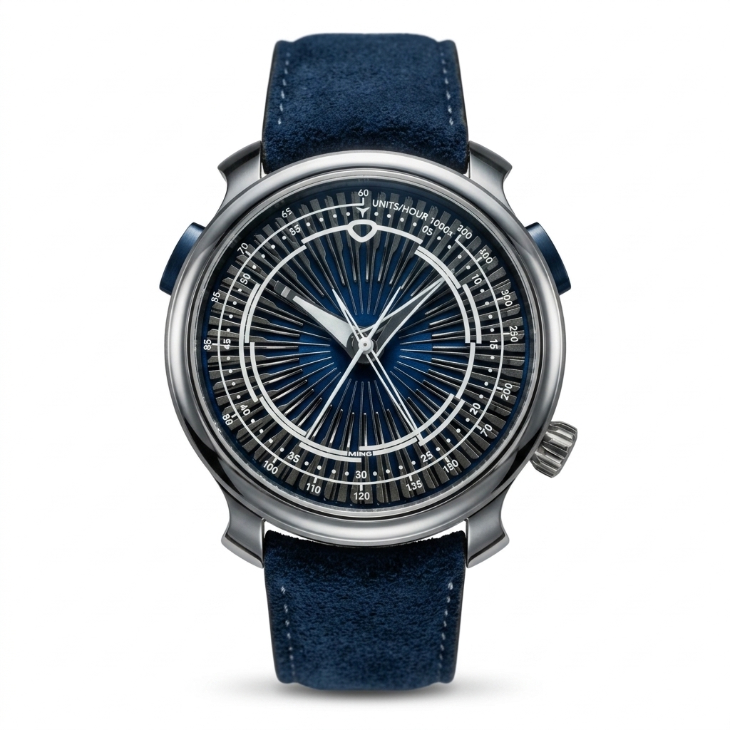 MING Chronograph Blue Dial Watch