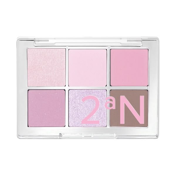 2aN 6-Pan Eyeshadow Palette | Pink & Purple Shades