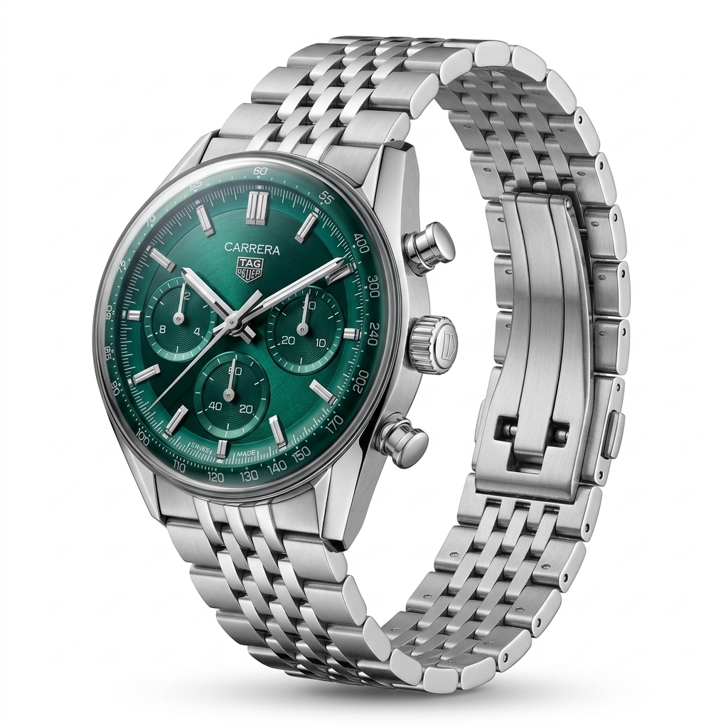 TAG Heuer Carrera Green Dial Chronograph Watch