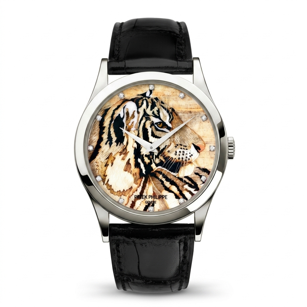 Patek Philippe Tiger Dial Diamond Luxury Watch