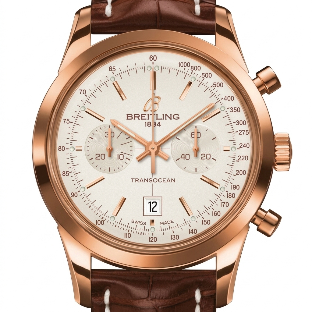 Breitling Transocean Chronograph Rose Gold
