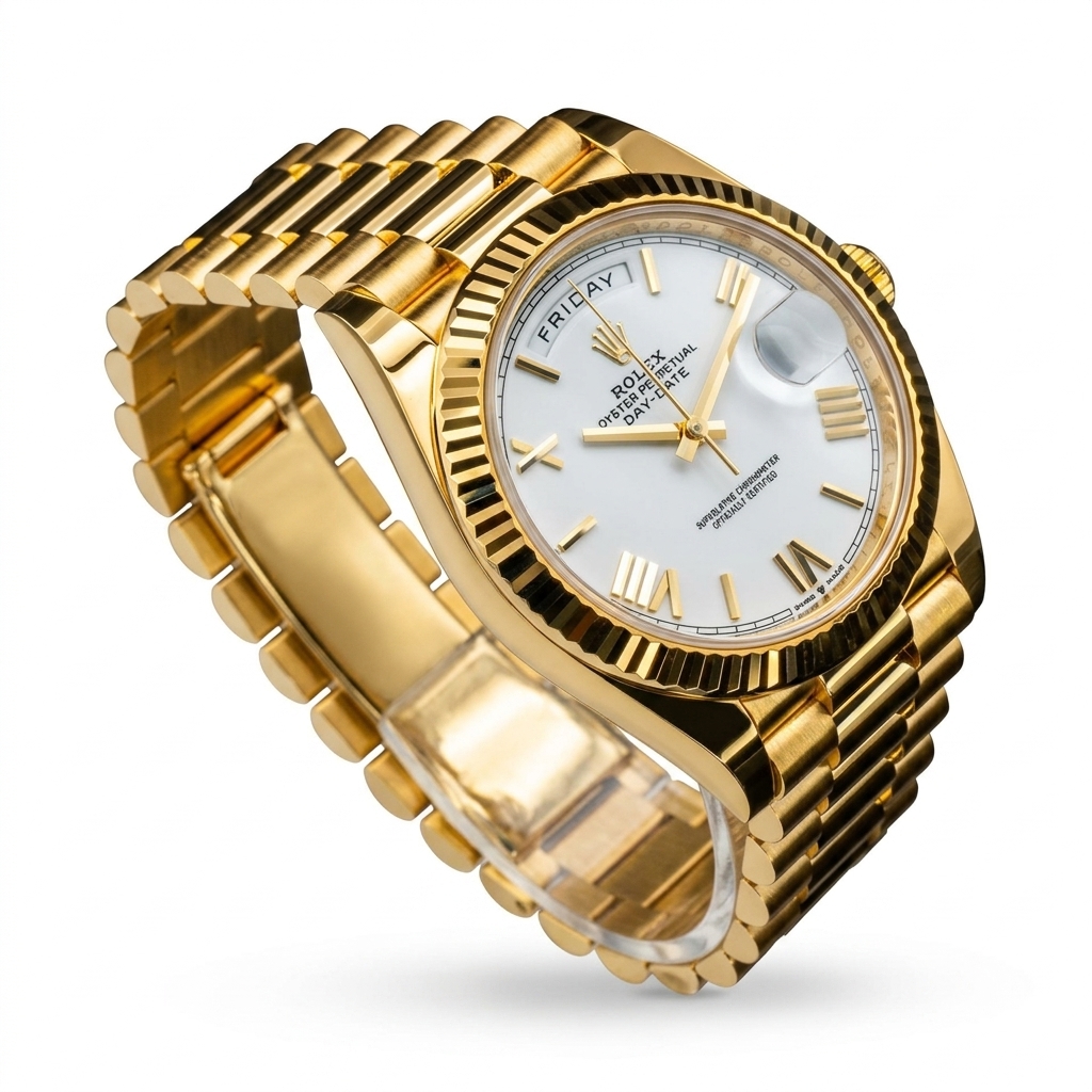 Rolex Day-Date 40 Gold Watch | White Dial
